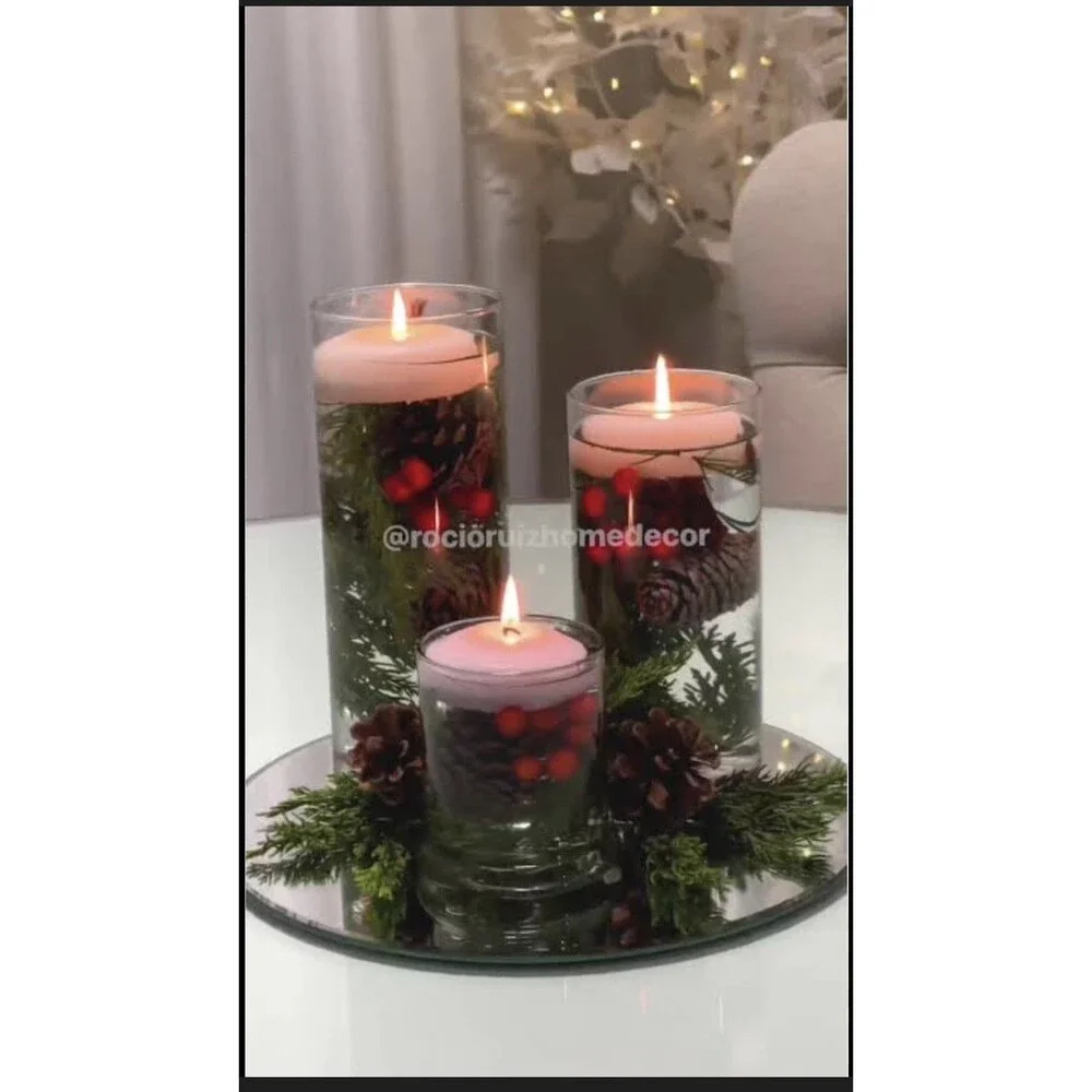 GOLD CANYON FLOATING TEALIGHT TRIO CANDLE HOLDERS (SET 3) #80056 USED